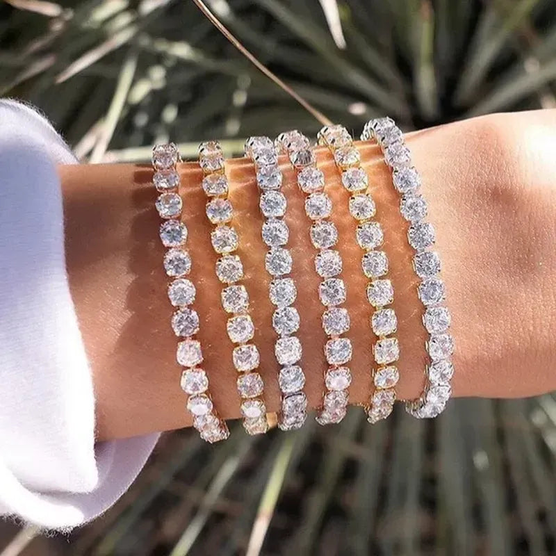 Tennis Copper Plating Zircon Bracelet