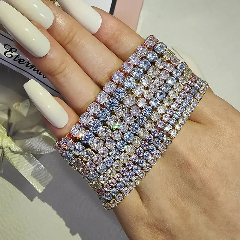 Tennis Copper Plating Zircon Bracelet