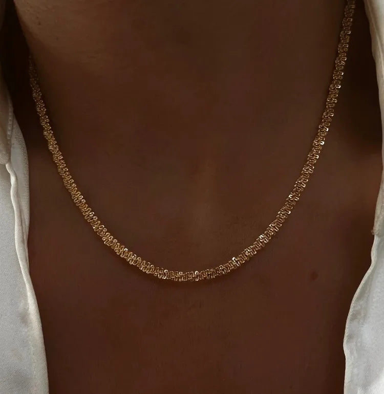 Cauliflower Shine 18K Gold Plated 304 Stainless Steel Necklace