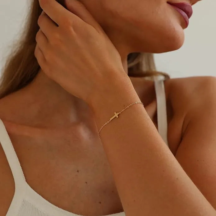 Cross 304 Stainless Steel 18K Gold Plated Bracelets