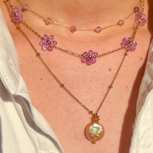 Elegant Simple Style Flower 304 Stainless Steel 14K Gold Plated Jewelry Set