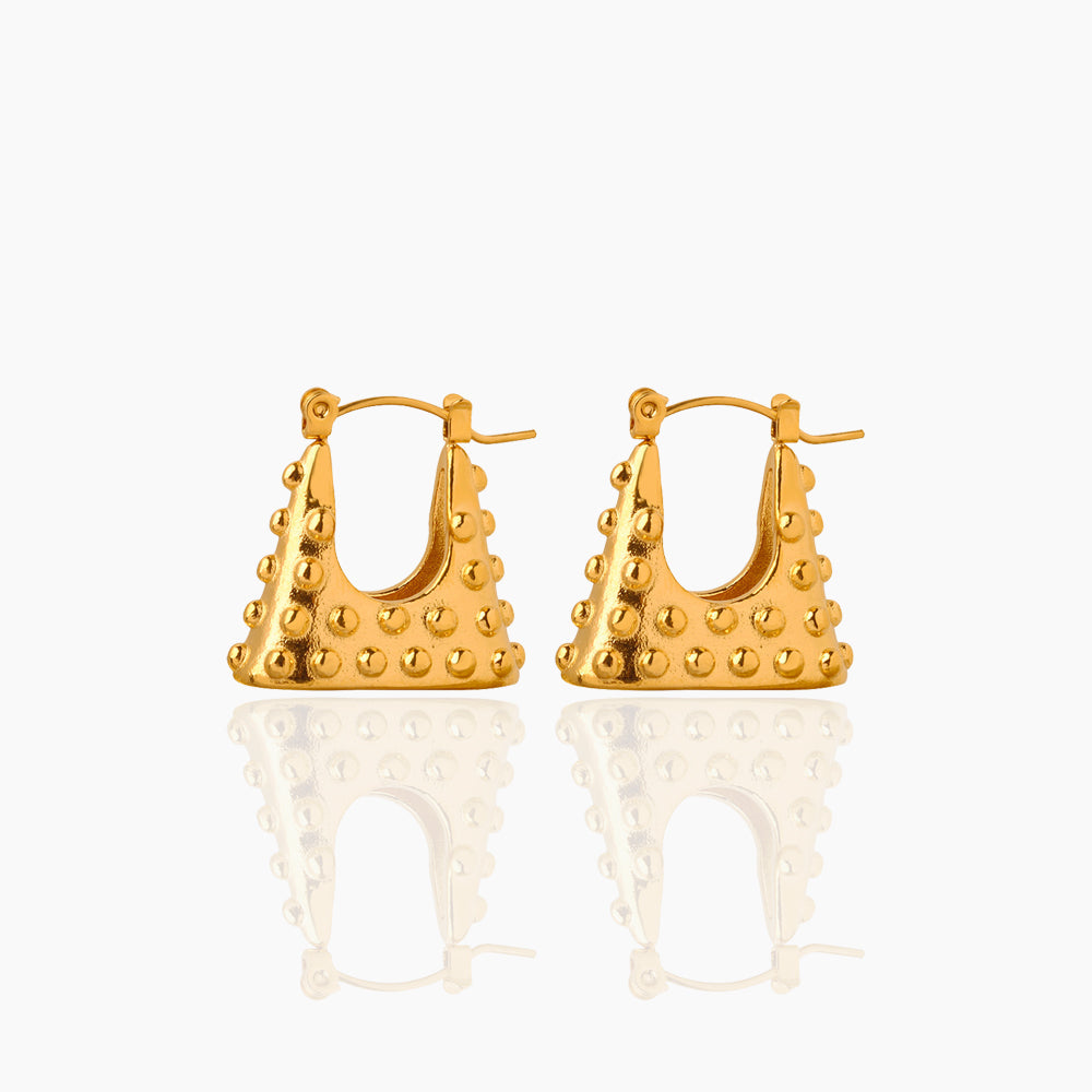 304 Stainless Steel 18K Gold Plated Plating Conch Earrings