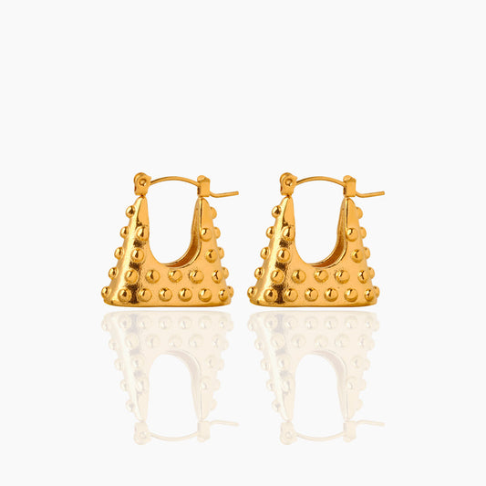 304 Stainless Steel 18K Gold Plated Plating Conch Earrings