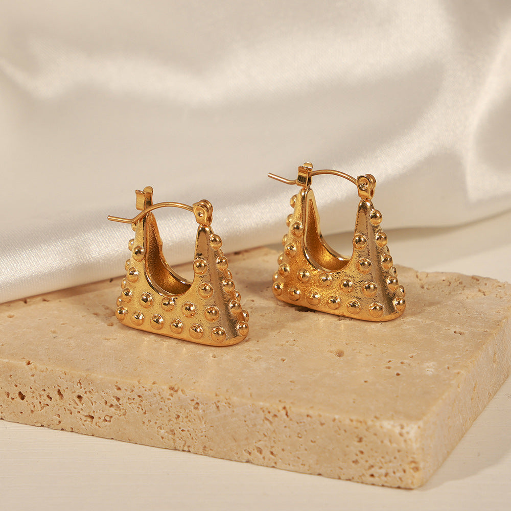 304 Stainless Steel 18K Gold Plated Plating Conch Earrings