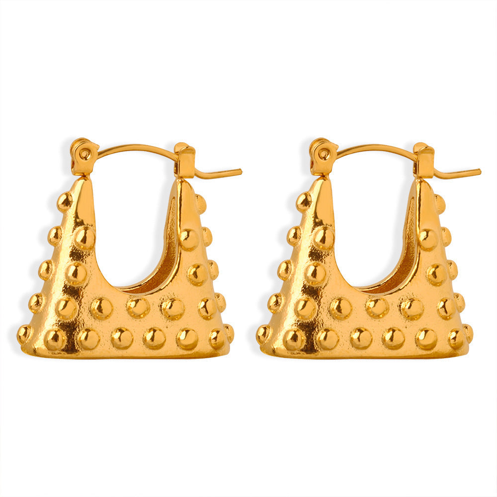 304 Stainless Steel 18K Gold Plated Plating Conch Earrings