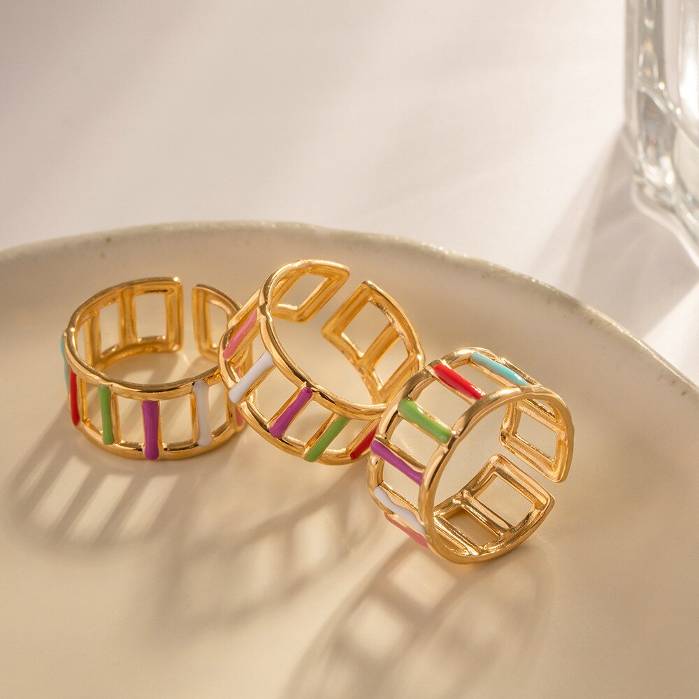 Best Friend Coloured 18K Gold Plated Ring