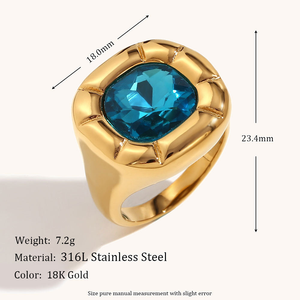 Elegant Sweet Flower Plating Inlay Stainless Steel Acrylic 18k Gold Plated Ear Studs