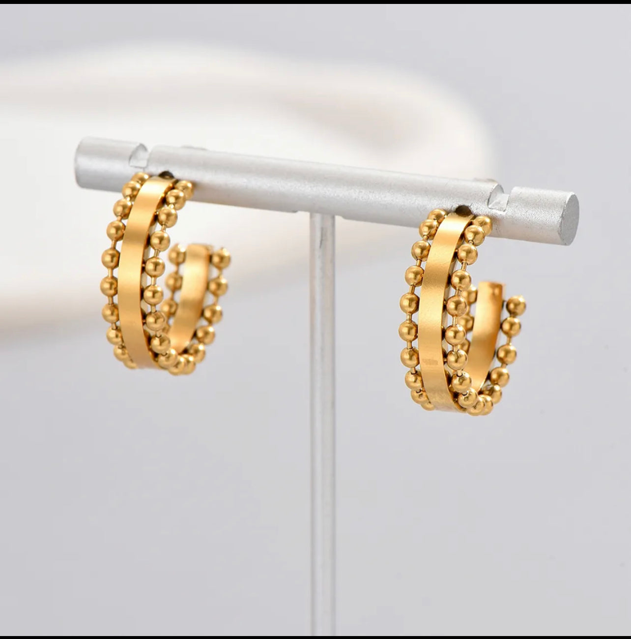 Sweet Remedy Stainless Steel and 18K Gold Earring