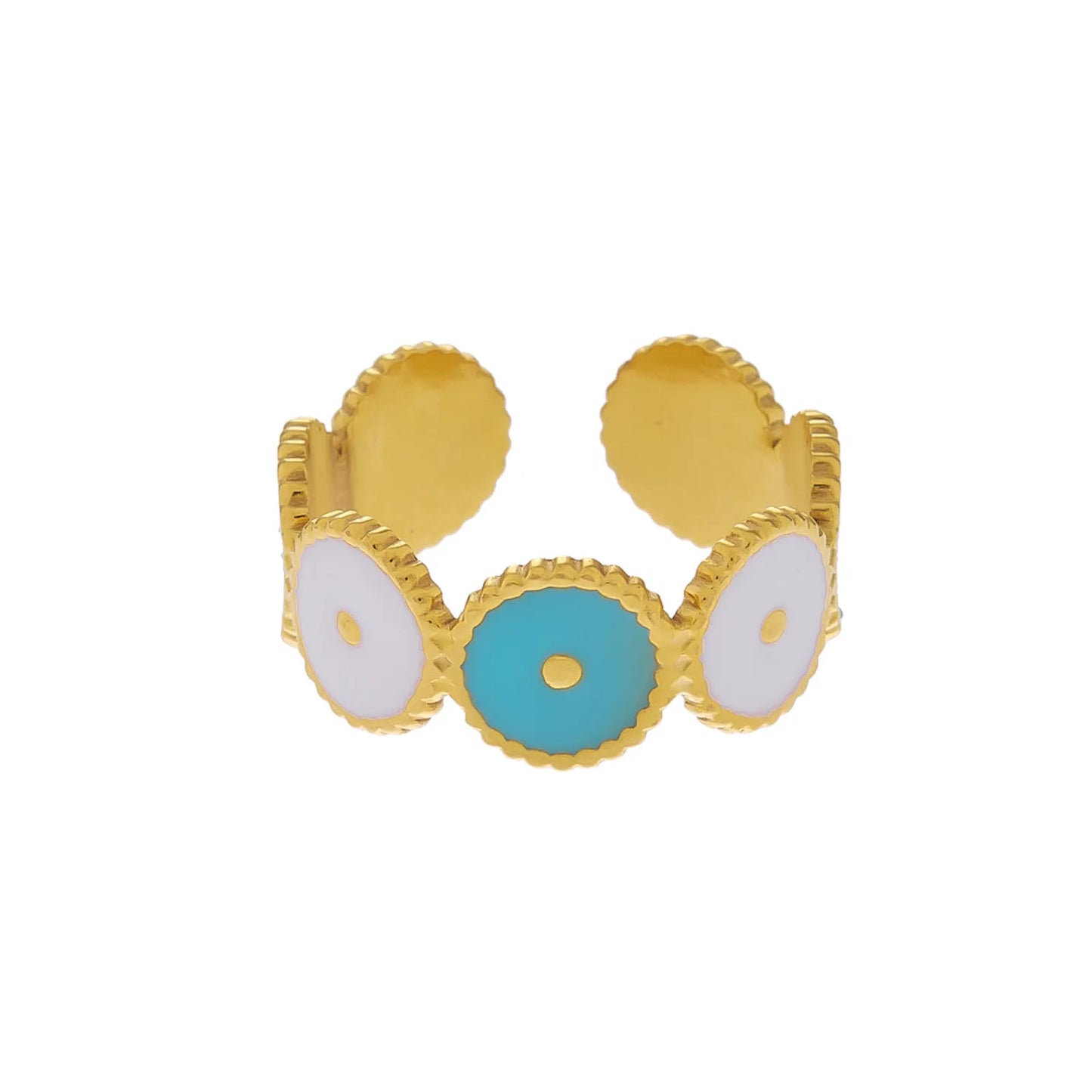 Pleasant Colors Stainless Steel Plating Open Rings