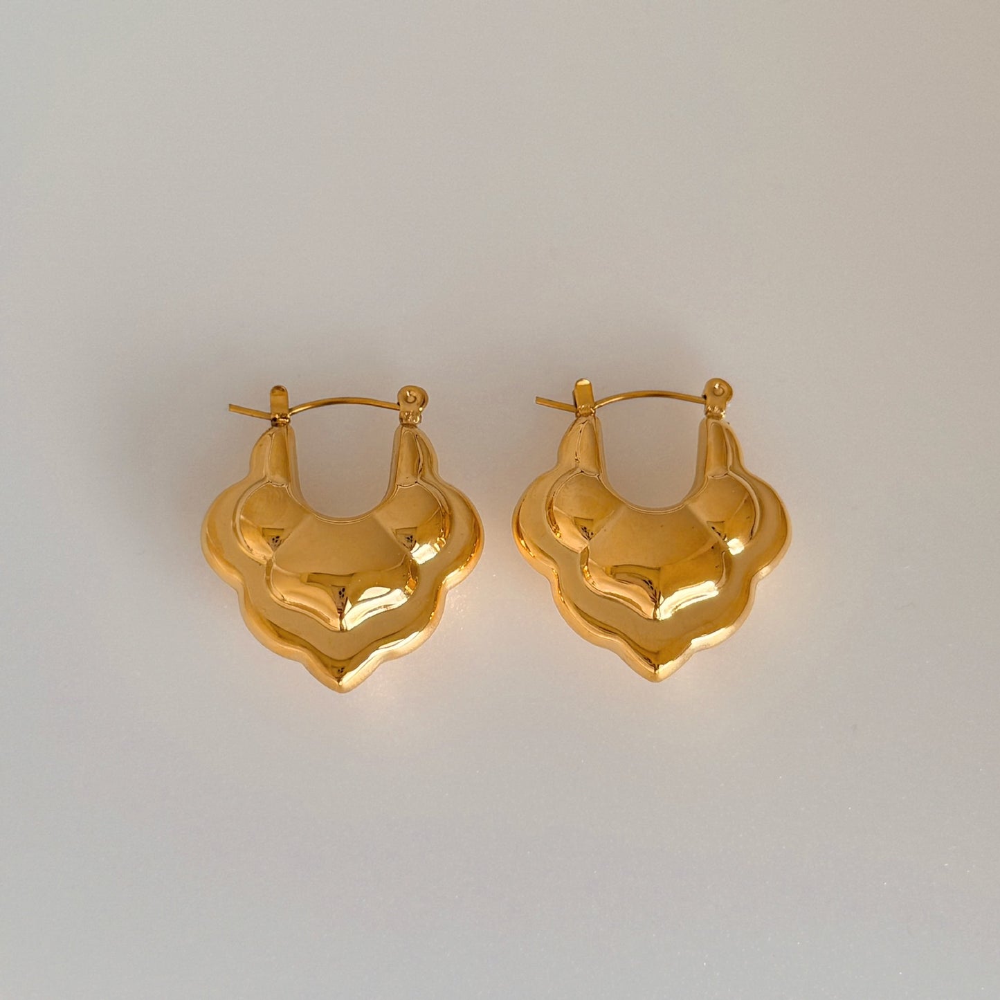 Style Clouds Titanium Steel 18K Gold Plated Earrings