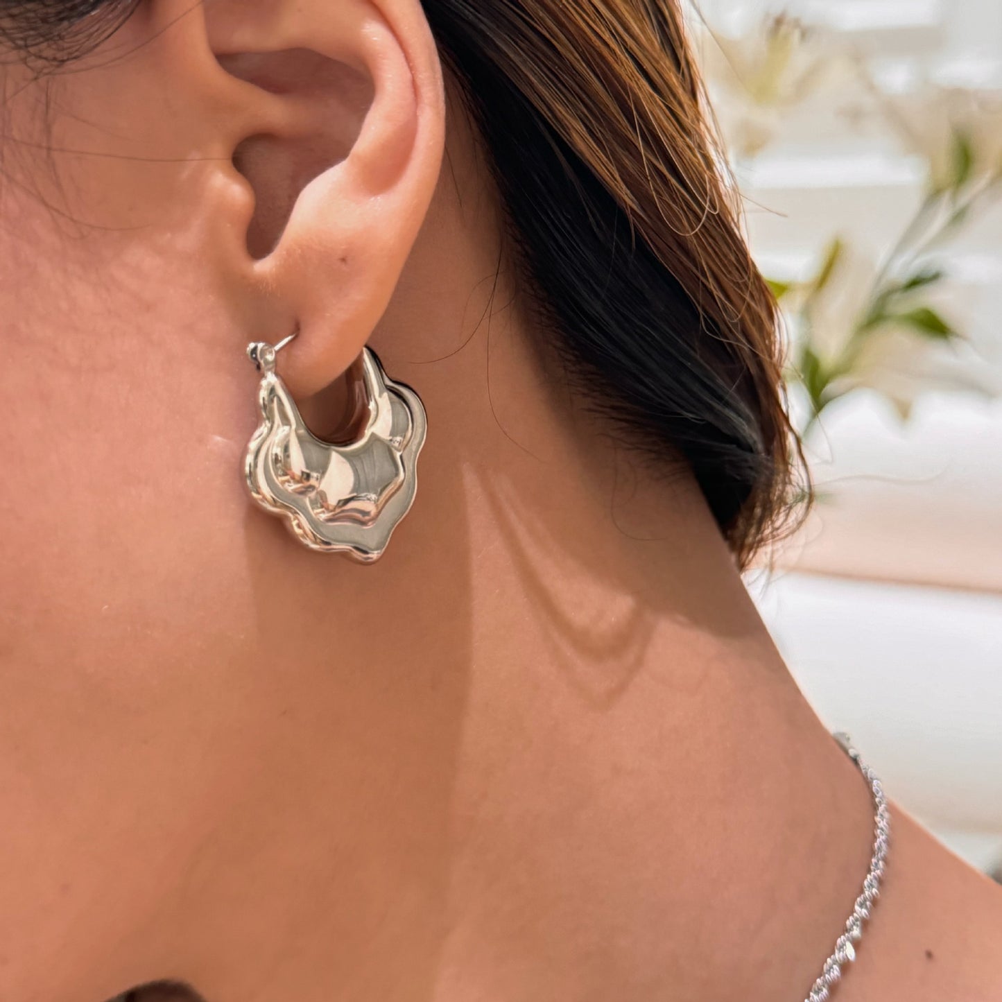 Style Clouds Titanium Steel 18K Gold Plated Earrings