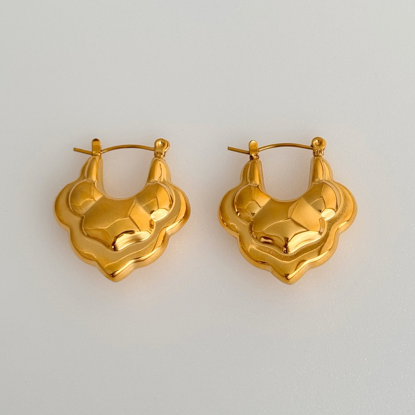 Style Clouds Titanium Steel 18K Gold Plated Earrings