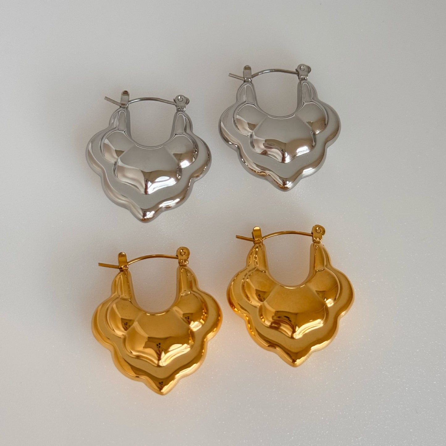 Style Clouds Titanium Steel 18K Gold Plated Earrings