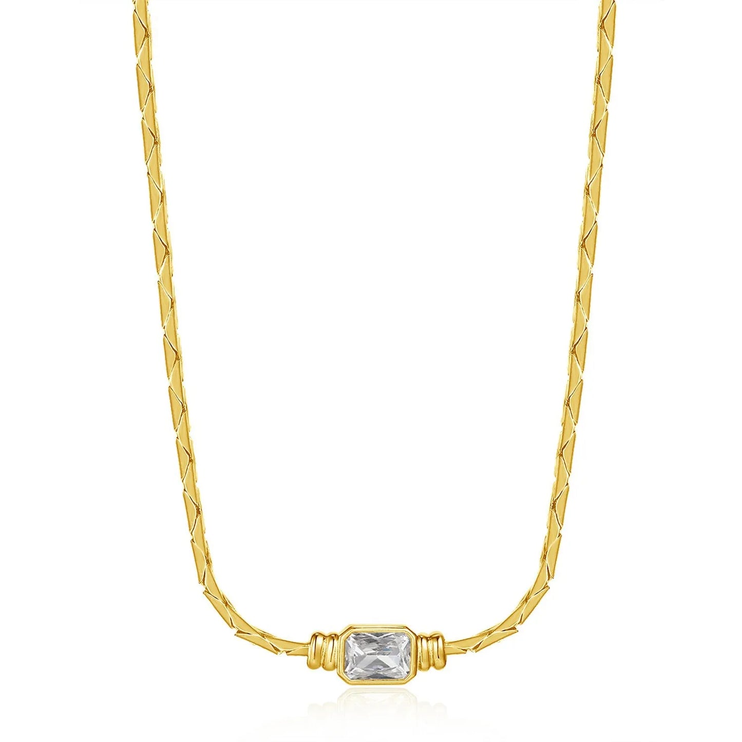 Stainless Steel Streetwear Elegant Plating Inlay Geometric Zircon Necklace Bracelets