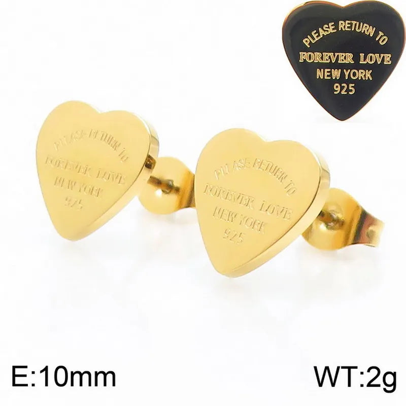 Return To Forever Love 304 Stainless Steel 18K Gold Plated Earring
