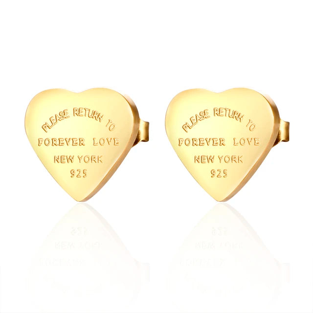 Return To Forever Love 304 Stainless Steel 18K Gold Plated Earring