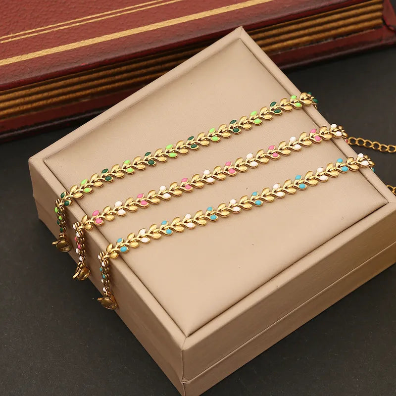 Casual Commute Grain 304 Stainless Steel 18K Gold Plated Bracelet