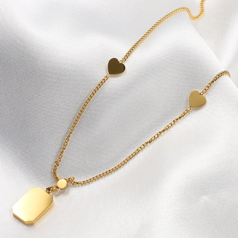 Good luck Shape Titanium Steel Plating Pendant Necklace