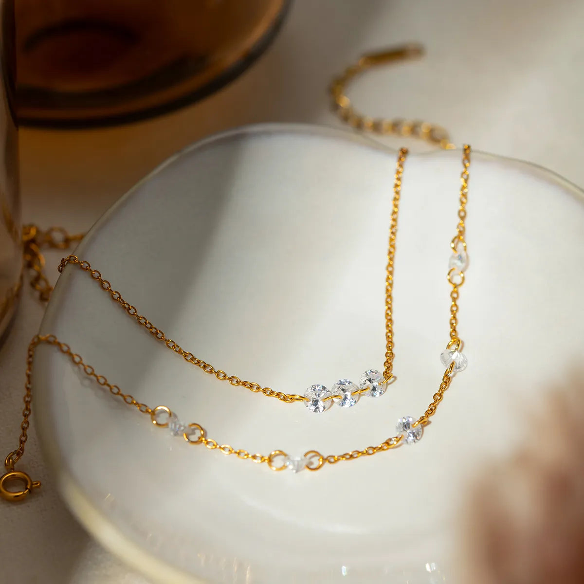 304 Stainless Steel 18K Gold Plated IG Style Simple Style Classic Style Plating Solid Color Bracelet