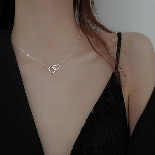 304 Stainless Steel Simple Style Plating Heart Shape Necklace