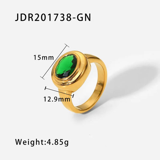 Sstainless steel plating zircon gold plated open ring necklace
