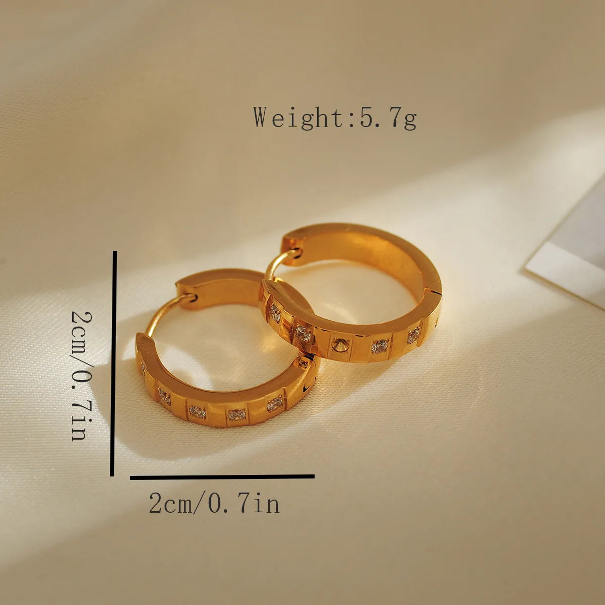 Cartier Style 18K Gold Plated Stainless Steel Earring