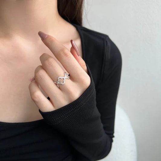 Sterling Silver Simple Style Classic Style Inlay Solid Color Zircon Rings
