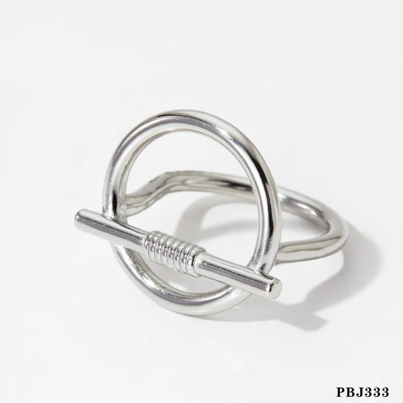 304 Stainless Steel 16K Gold Plated White Gold Plated Gold Plated Casual Solid Color Rings