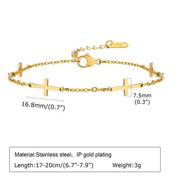 Cross Stainless Steel Bracelet