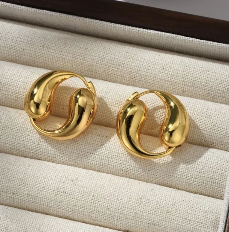 Modern Style Geometric Plating Copper 18K Gold Plated Earrings