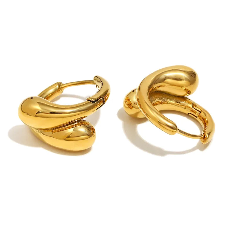 Cobra Bubble-Head Elegant Geometric Plating 304 Stainless Steel Earrings