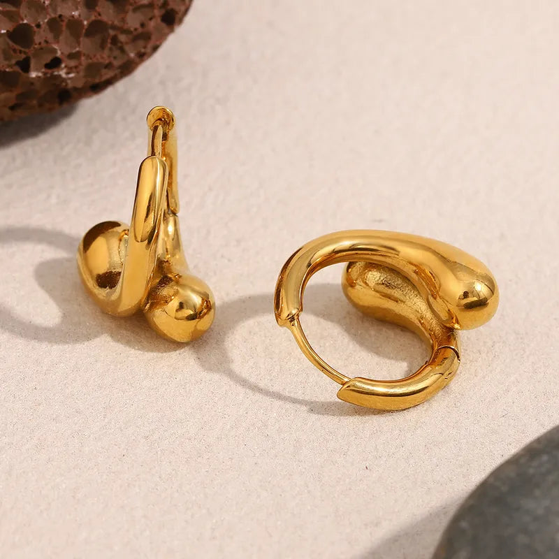 Cobra Bubble-Head Elegant Geometric Plating 304 Stainless Steel Earrings