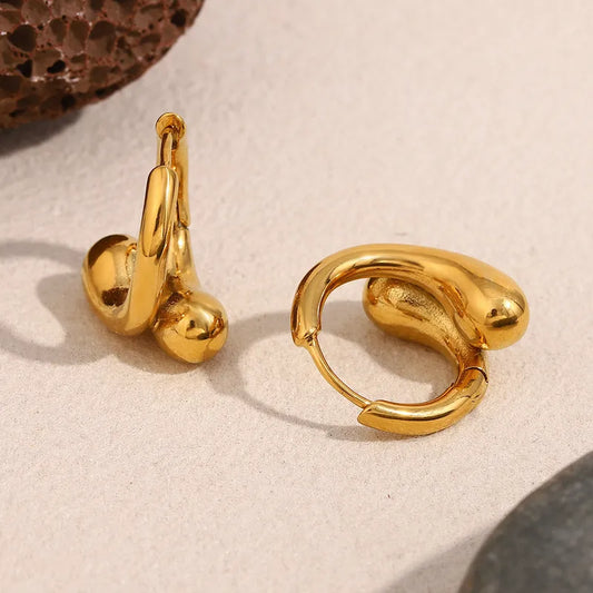 Cobra Bubble-Head Elegant Geometric Plating 304 Stainless Steel Earrings