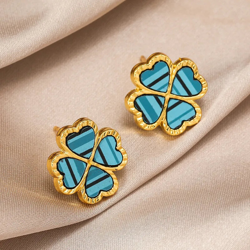 Simple Style Classic Style Heart Shape Plating Metal Gold Plated Ear Studs