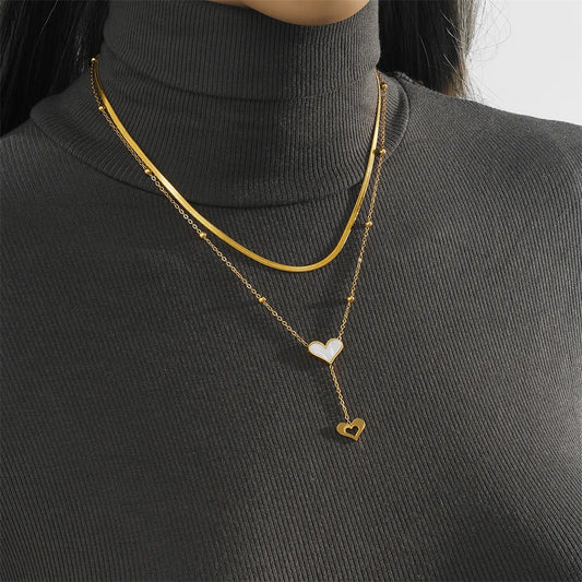 Titanium Steel Plating 18K Gold Plated Pendant Necklace