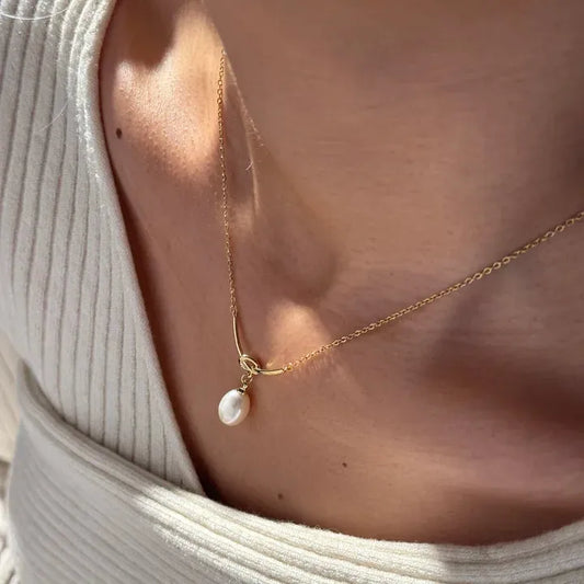 Freshwater Pearl 18K Gold Plated 304 Stainless Steel Elegant Necklace