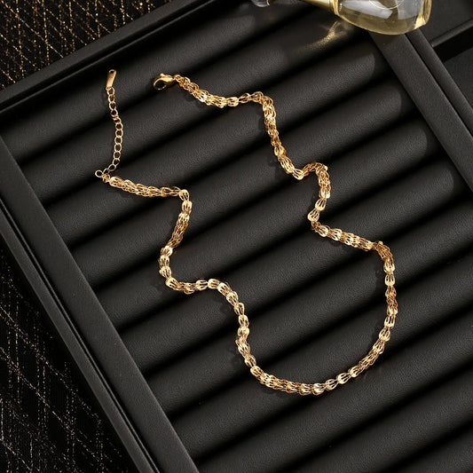 Foiled Link 18K Gold Plated 304 Stainless Steel Necklace