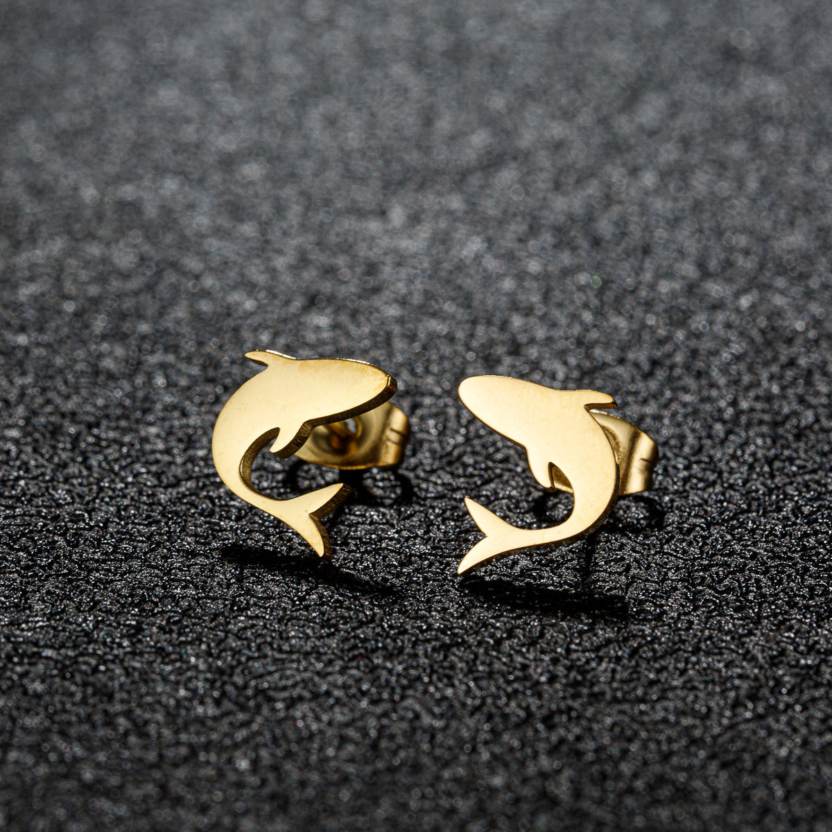 Gold Plated - Dolphin Ear Studs