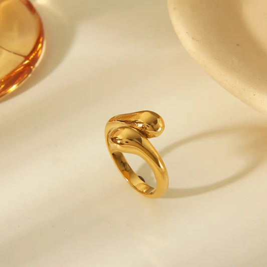 304 Stainless Steel 18K Gold Plated Rings