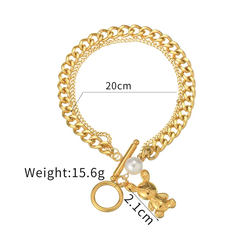 Gold Plated Simple Style Classic Style Plating Rabbit Bracelets