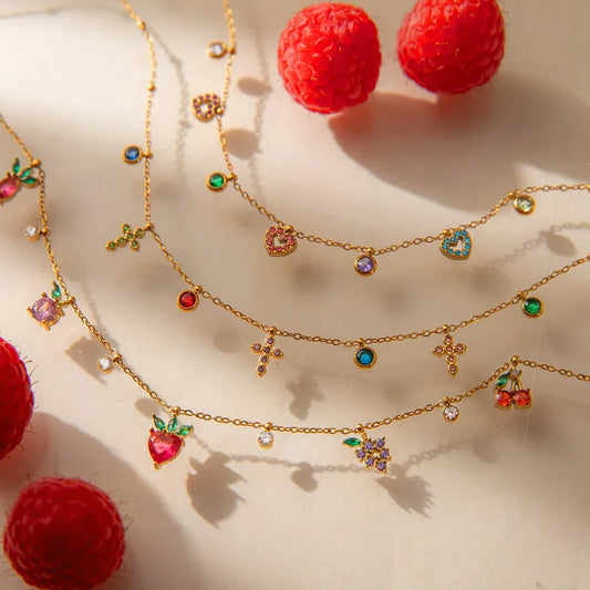 Pretty Charm 18K Gold Plated 304 Stainless Steel Necklace