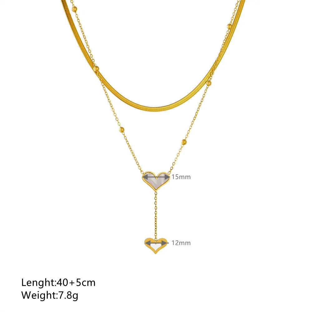 Titanium Steel Plating 18K Gold Plated Pendant Necklace