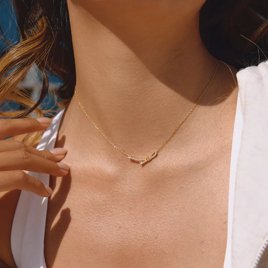 Waterproof Knotted 18K Gold Plated 304 Stainless Steel Necklace