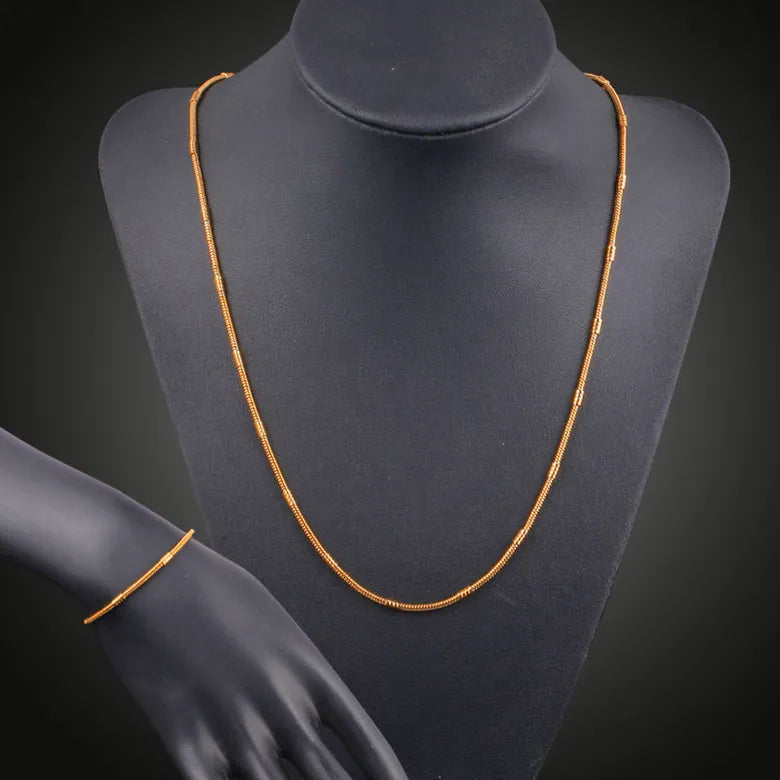 Solid Gold  Copper Plating 18K Gold Plated Jewelry Set