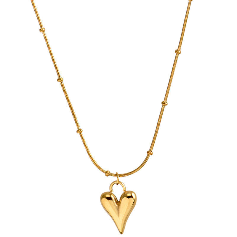 Heart 18K Gold Plated 304 Stainless Steel Necklace