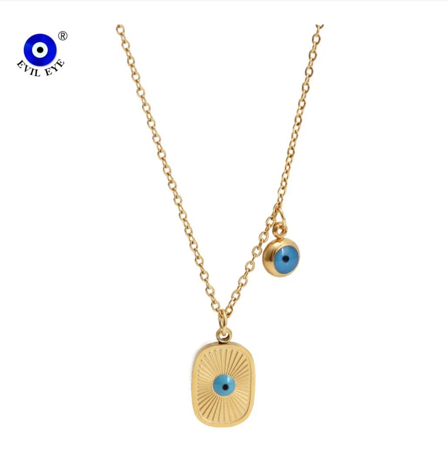 Protective Eye 18K Gold Plated Necklace