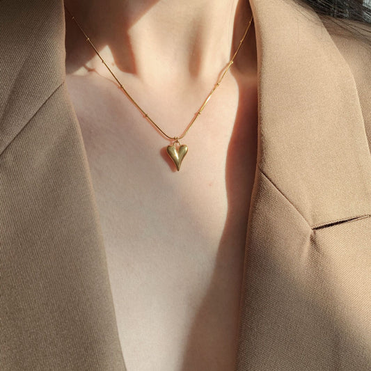 Heart 18K Gold Plated 304 Stainless Steel Necklace