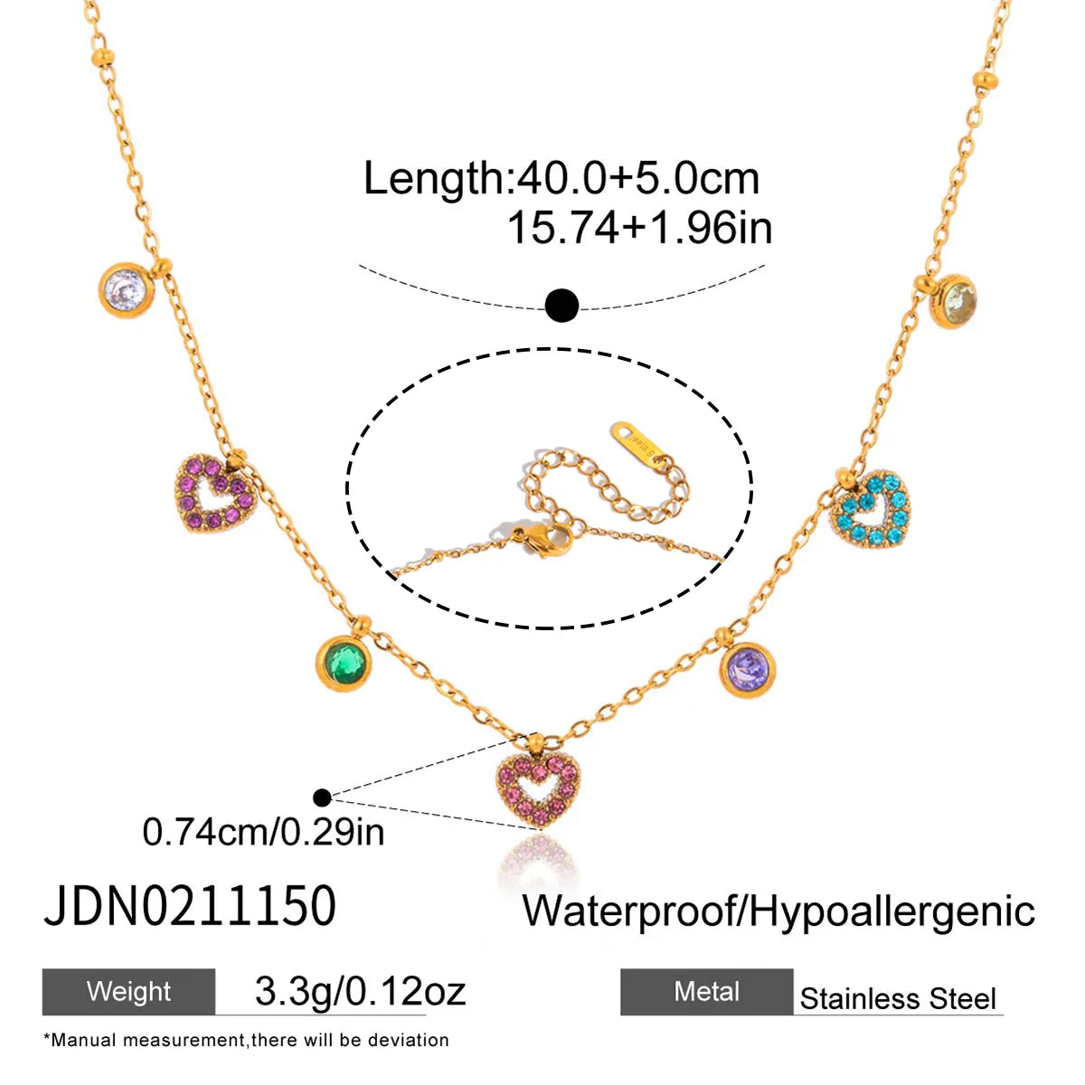Pretty Charm 18K Gold Plated 304 Stainless Steel Necklace