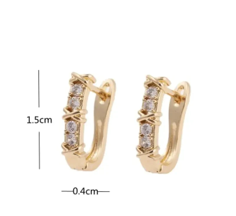 Oval Plating Inlay Copper Artificial Gemstones Earrings