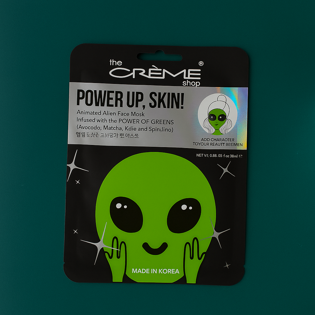 Power Up , Skin ! Animated Alien Face Mask